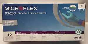 Ansell 93-260 Microflex Chemical Resistant Gloves, Neoprene/Nitrile (50 Pack) XL - Picture 1 of 4