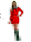 Star Trek Damska klasyczna sukienka deluxe czerwona kostium