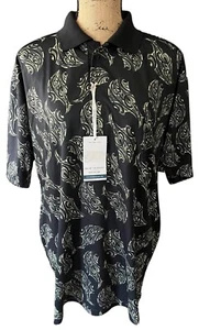 Wahine Toa Designs Hawaii Aloha Polo Shirt Men’s XXL XL Fit Black/Yellow New NWT - Picture 1 of 9