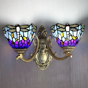 Tiffany Stained Glass Wall Light Hallway Wall Sconce Baroque Vanity Lighting - Picture 1 of 5