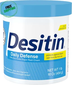 Desitin Daily Defense Baby Windelausschlagcreme mit 13% Zinkoxid, Barrierecreme - Bild 1 von 8