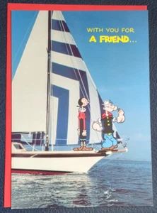 Popeye The Sailor Man / With You As A Friend Vintage Gibson Greeting Card LSA-3 - Picture 1 of 4
