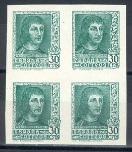 ESPAÑA 1938 - EDIFIL 844Aecc** BLOQUE 4 - VARIEDAD - FERNANDO EL CATÓLICO - MNH - Imagen 1 de 2