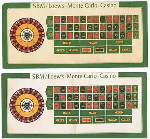 2 VECCHI CARTONCINI CASINO MONTE-CARLO ROULETTE (scritti a retro) - Picture 1 of 1
