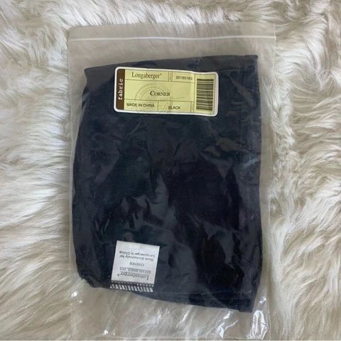 Longaberger Black Corner Basket Liner Cover