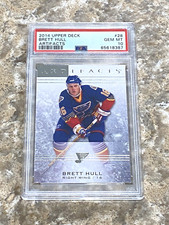 2014-15 Upper Deck Artifacts Brett Hull #28 PSA 10 GEM MINT St Louis Blues HOF