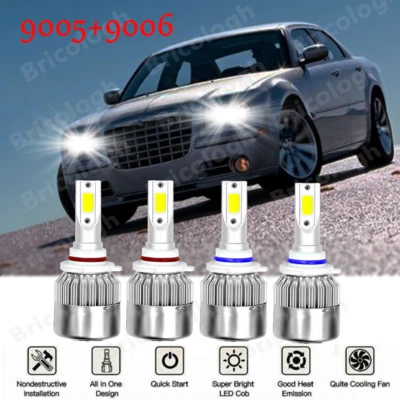 Faros LED de repuesto para Chrysler 300C 2005-2009 sedán 4 puertas bombillas 6000 k Foto 1 de 4