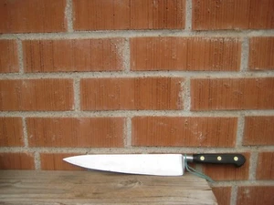 Cuchillo de chef de carbono vintage de 10" *** TROMPETA SABATIER *** XL FRANCIA - Imagen 1 de 8