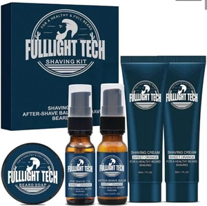 Fulllight Tech Shaving Kit Beards Cream Shave Oil Sweet Orange Healthy Soap - Picture 1 of 3