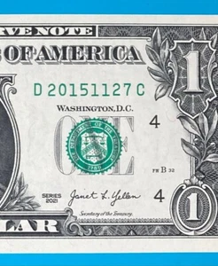 2015 November 27 : D 20151127 C $1 One Dollar Bill BIRTHDAY NOTE *UNC* 🎂🎁 - Picture 1 of 3
