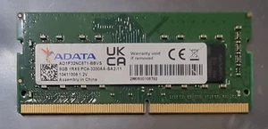 Adata PC4-25600 PC4 3200AA 8GB 1X8GB DDR4 1RX16 3200MHz 260pin Memory Ram - Picture 1 of 1