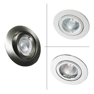 Downlights LED GU10 220V Mains Lights Fixed | Tilt Recessed Ceiling Spotlights - Picture 1 of 13