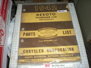 1942 Desoto Parts List Catalog Mopar - Picture 1 of 1