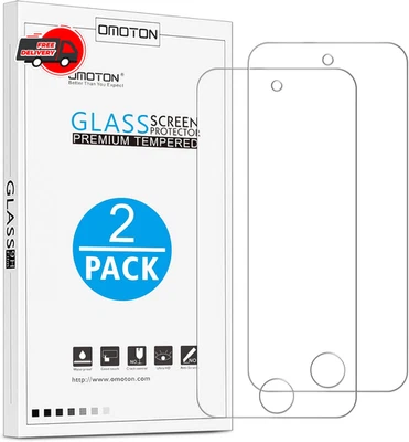 OMOTON Tempered Glass Screen Protector for New iPod Touch 7th Generation 6th Gen - Image 1 of 4
