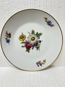 Rosenthal floral platter 11.5” floral gold trim - Picture 1 of 8