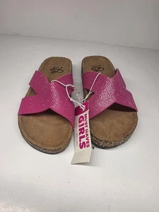 Sandalias chanclas Bobbie Brooks Must Have rosa brillante talla S 11/12 nuevas con etiquetas - Imagen 1 de 5