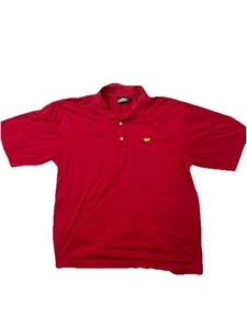 Masters Golf Polo Shirt Men's Large Red Clubhouse Collection Made in Italy - Picture 1 of 7