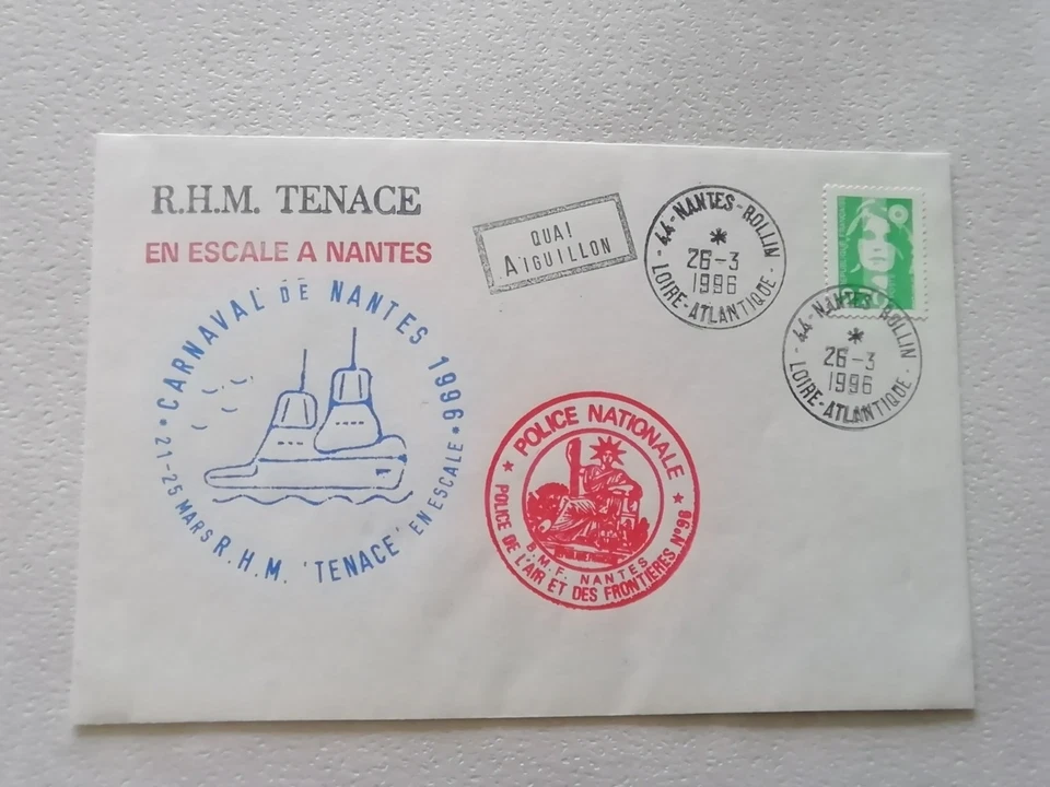 France Souvenir Enveloppe R. H. M. Tenace Oblitérés 1996 carnaval de Nantes - Photo 1/1