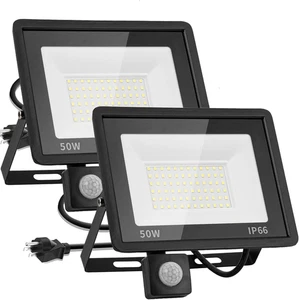 50W LED Flood Light Outdoor Lighting 2 Pack with Plug IP66 Waterproof Exterior S - Picture 1 of 12
