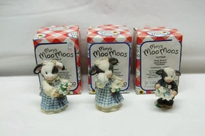3 Enesco Mary's Moo Moos Hochzeit Figuren Trauzeugin Ehrenringträger plus - Bild 1 von 2