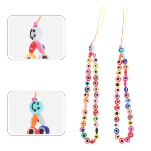  2 Pcs Pearl Eyes Mobile Kette Telefon Hängende Dekoration Dekoratives Armband - Zdjęcie 1 z 12