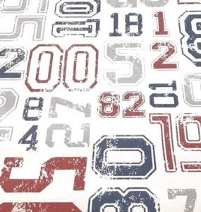 BOYS BEDROOM ADHESIVE WALLPAPER STICKY BACK PLASTIC VINYL FOOTBALL THEMED 5M - Picture 1 of 3