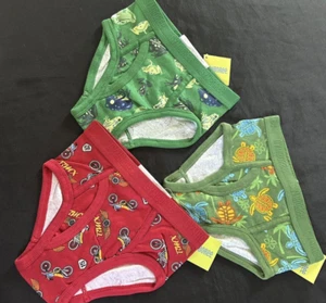 NEW 3 pair Gymboree Kid Boy 3 4 Underwear Cotton Brief BMX Motocross Turtle Frog - Picture 1 of 9