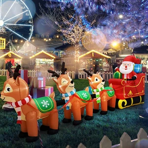 12 Ft Christmas Inflatables Outdoor Decorations Giant Blow up Yard Decorations I - Picture 1 of 8