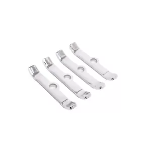 Chrome Valve Cover Spreader Bars 3" Long Hold Down Reinforcement 4 Pcs SB Chevy - Foto 1 di 1