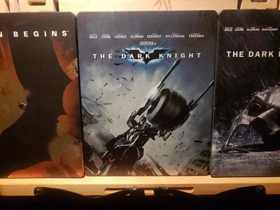Limited Edition Steelbook Denmark Batman Begins, The Dark Knight & Rises Blu-ray - Image 1 of 4