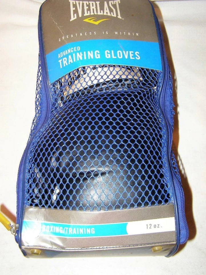 Everlast Black/White Advanced Training Boxing Gloves 12oz Model 2912B *NEW* - Image 1 of 1