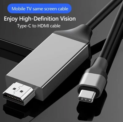 USB Typ Type C - HDMI 4K Gold TV AV Adapter Kabel Macbook Samsung Huawei 1,8m - Bild 1 von 4