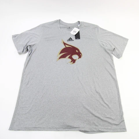 Texas State Bobcats adidas Aeroready Short Sleeve Shirt Men's Gray New Cover
