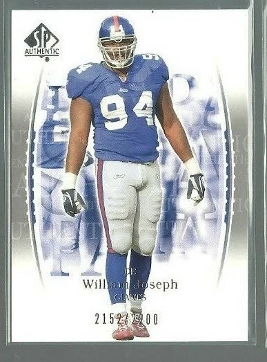 2003 SP Authentic #99 William Joseph RC 2152/2200 (ref 82460) - Image 1 of 1
