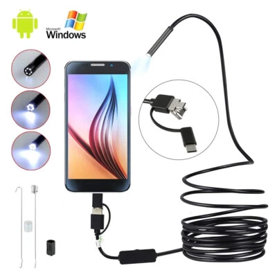 Endoscopio 3in1 USB-A micro type-C fotocamera serpente per ispezione tubi motori - Imagen 1 de 4