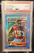 Joe Montana 1994 Topps Finest Refractor PSA 8 NM - MT #172