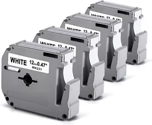 Cinta de etiqueta M-K231 compatible 4 piezas cinta hermano M231 MK231 M-231 M-K231s 12 mm - Imagen 1 de 9
