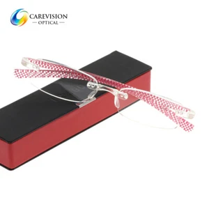 Nuevas gafas delgadas ultraligeras sin montura rojo +1.00 ~ +4.00 - Imagen 1 de 6