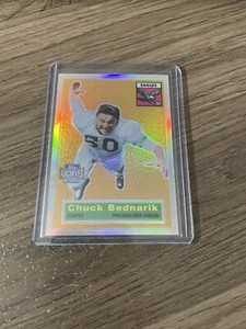 Chuck Bednarik 2001 Topps Archives Reserve Refractor Philadelphia Eagles HOF #28