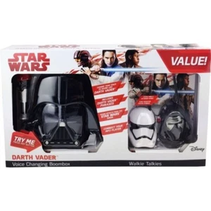 STAR WARS DARTH VADER VOICE CHANGING BOOMBOX WITH WALKIE TALKIES SET NEW - Picture 1 of 10