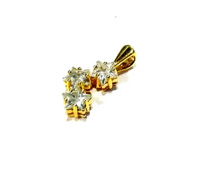 Schmuck vergoldet 18 Karat Anhänger Zirkonia Oxide Anhänger - Bild 1 von 3