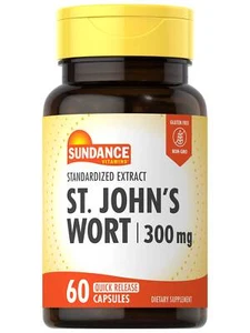St John's Wort Capsules 300mg | 60 Count | Non-GMO, Gluten Free | by Sundance - Picture 1 of 5