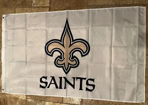 New Orleans Saints 4 Lined Stitched  3x5 Ft. Flag Mancave Decor - Picture 1 of 3
