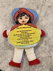 Vintage Little Red Riding hood Cloth Story Doll Tb Trading Co 11.5”