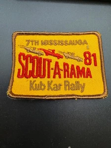 Vtg 1981 7th Mississauga Scout-A-Rama Kub car Rally Boy Scouts Badge/Patch - Picture 1 of 4
