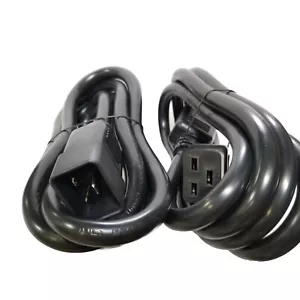 C19 To C20 6FT Power Cord IEC 60320 C20 to C19 20A 250V 12AWG (Set Of 2) - Picture 1 of 5