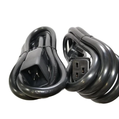 C19 To C20 6FT  Power Cord IEC 60320 C20 to C19 20A 250V 12AWG (Set Of 2)  - Image 1 of 4