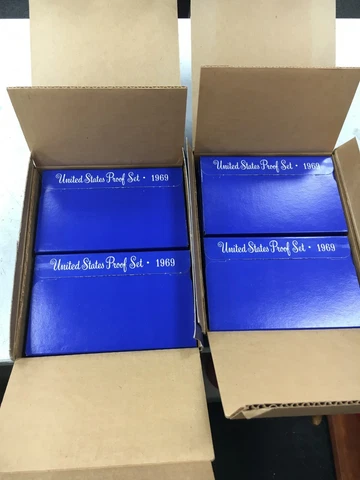 1969S SILVER PROOF SET MINT SHIPPING BOX OF 20 ORIGINAL SETS BIN FREE SHIPPING Cover