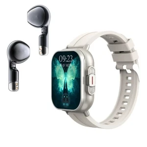 2 in 1 Smart Watch With TWS Earbuds Bluetooth Wireless Headset For iOS Android - Picture 1 of 8