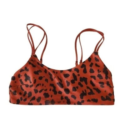 Top de bikini para mujer H&M naranja quemado leopardo talla 2 nuevo con etiquetas Foto 1 de 3